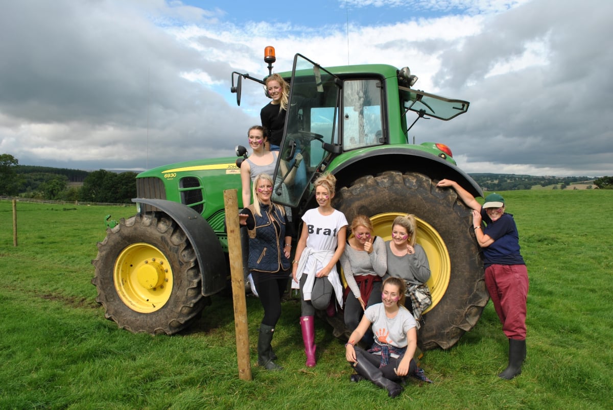 Tractor racing - an essential part of a day out of the office!
